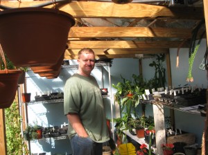 Eric Working In The Greenhouse