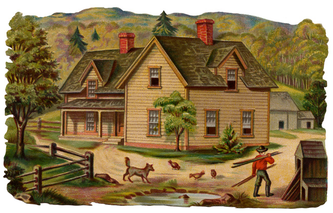 free clip art country house - photo #31