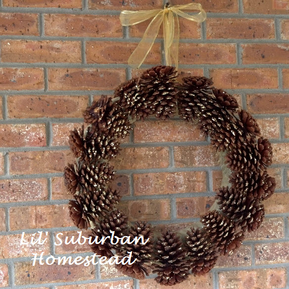 pinecone wreath, diy