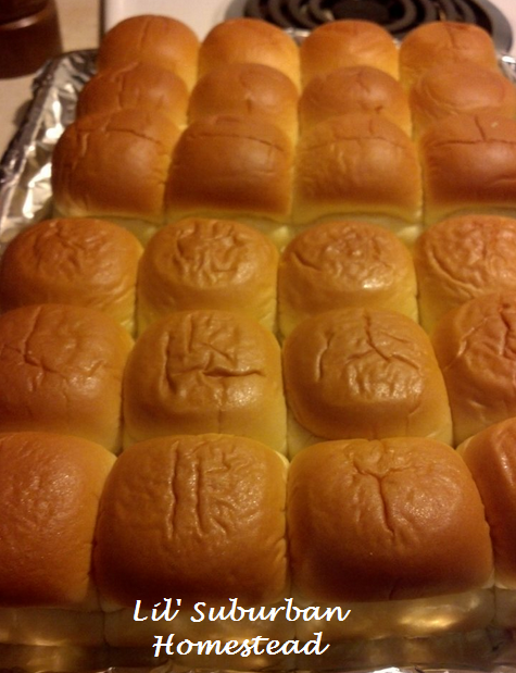 rolls ready to be filled with ham and cheese