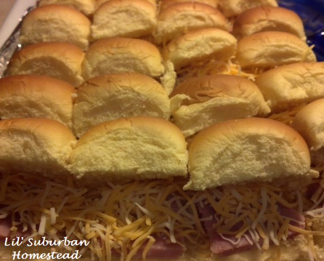 rolls layered with cheese
